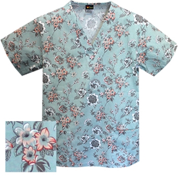 Printed V-neck Top - A665 (On Sale) 