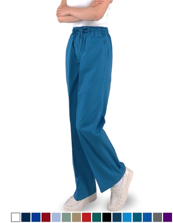 Unisex  Scrub Pants - (3) Pockets  Full Elastic Waist with Drawstring Style# B100 (On Sale)