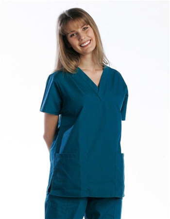 Solid Scrub Top - (3) Front Pockets  Style#  A100C (Clearance)