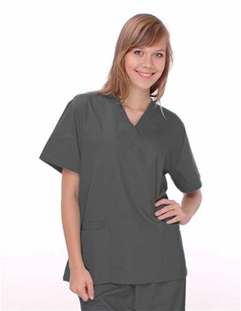 Solid Scrub Tops - (2) Front Pockets Style # UXT02C (Clearance)
