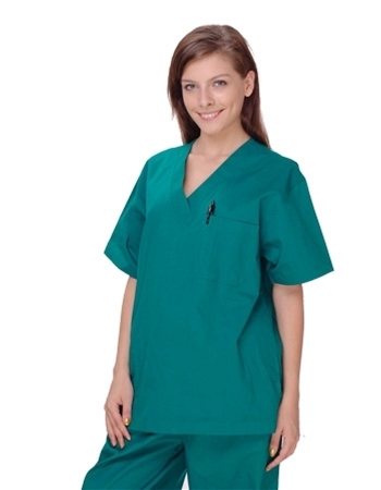 Unisex Solid Scrub Top - 1 Chest Pocket  Style# UXT01 (Special Sale)