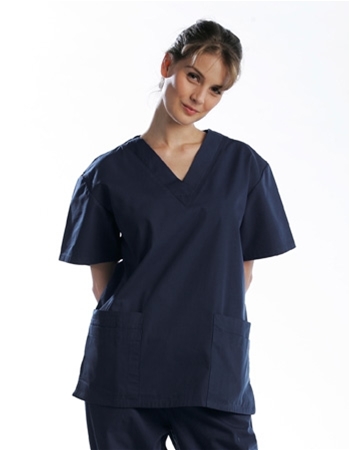 Unisex Solid Scrub Top - 2 Front Pockets Style# UXT02 (Special Sale)
