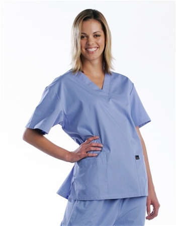 Solid Scrub Top - 2 Front Pockets Style# UXT02C (Clearance)